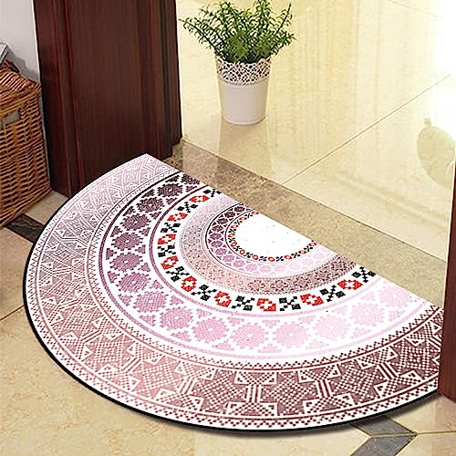Guest Ruyunlai Halbrunder Teppich FußMatte Halbrund Hereinspaziert Fussmatten HaustüR Bodenmatte Innen Fussmatte Kitchen Mat Deko Eingangsbereich Aussen Rosa 60x100cm von Guest Ruyunlai