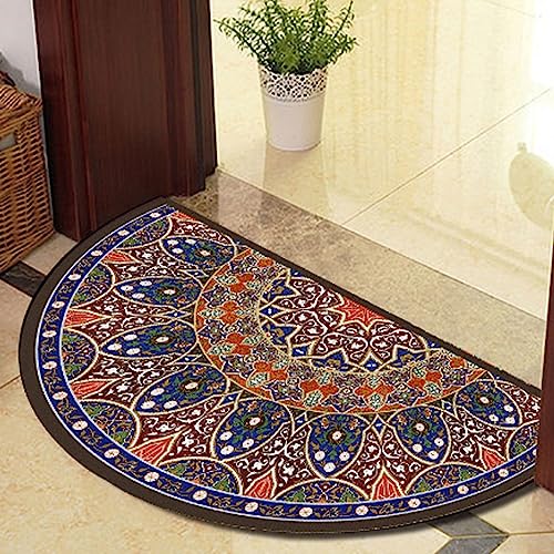 Guest Ruyunlai Halbrunder Teppich FußMatte Halbrund Hereinspaziert Fussmatten HaustüR Bodenmatte Innen Fussmatte Kitchen Mat Deko Eingangsbereich Aussen Weiße Augen 60x90cm von Guest Ruyunlai