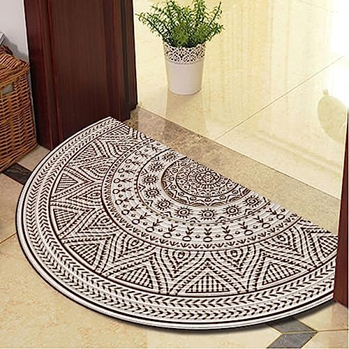 Guest Ruyunlai Halbrunder Teppich FußMatte Halbrund Hereinspaziert Fussmatten HaustüR Bodenmatte Innen Fussmatte Kitchen Mat Deko Eingangsbereich Aussen graue Sonne 60x110cm von Guest Ruyunlai