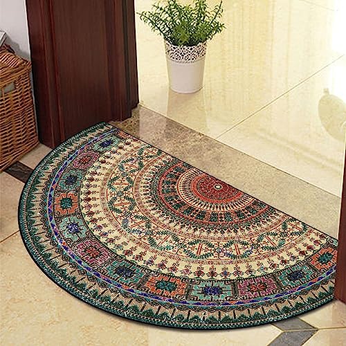Guest Ruyunlai Halbrunder Teppich FußMatte Halbrund Hereinspaziert Fussmatten HaustüR Bodenmatte Innen Fussmatte Kitchen Mat Deko Eingangsbereich Aussen lila Streifen 60x90cm von Guest Ruyunlai