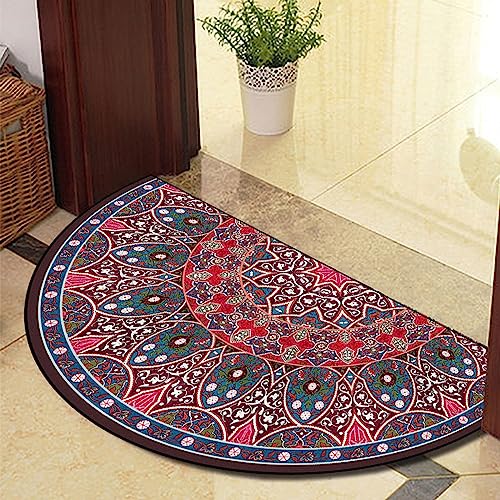 Guest Ruyunlai Halbrunder Teppich FußMatte Halbrund Hereinspaziert Fussmatten HaustüR Bodenmatte Innen Fussmatte Kitchen Mat Deko Eingangsbereich Aussen rosa Herz 80x130cm von Guest Ruyunlai
