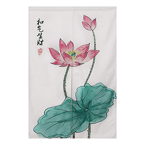 Guest Ruyunlai Noren Japanese Style Door Curtains Door Curtain Divider for Kitchen Bedroom Bathroom Living Room Office mittel und lang weißes Vermögen 85cm X 90cm von Guest Ruyunlai