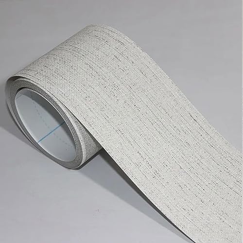 Guest Ruyunlai Tapetenbordüre selbstklebend Vinyl Sockelleiste Dekorative Bordüre Selbstklebende Home Bordüre Küche Tapetenbordüre selbstklebend für Badezimmer Wohnzimmer grau dick 1 8x500cm von Guest Ruyunlai