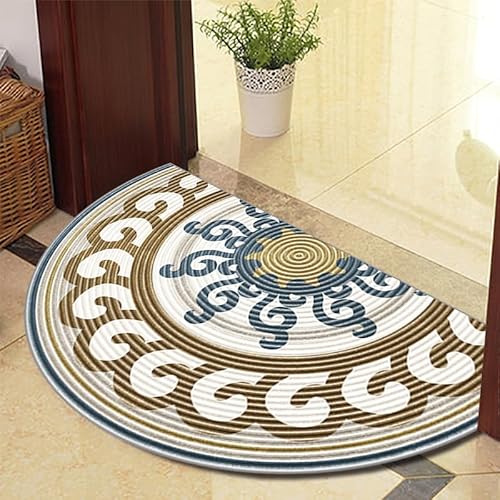 Guest Ruyunlai Waschbarer Teppich Aussen Halbrund FußMatte 50cm X 80cm Fussmatte Boho Teppich Schlafzimmer Modern Brown 1210-15 Models von Guest Ruyunlai