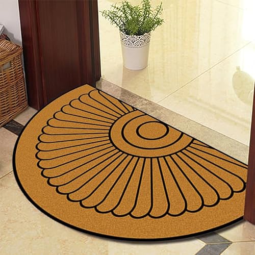 Guest Ruyunlai Waschbarer Teppich Aussen Halbrund FußMatte 70cm X 120cm Fussmatte Boho Teppich Schlafzimmer Modern orange 1210-2 Models von Guest Ruyunlai