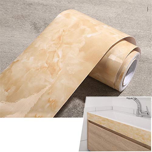 Tapetenbordüre selbstklebend PVC Sockelleiste Dekorative Bordüre Selbstklebende Home Bordüre Küche Badezimmer Wohnzimmer Amber Jade 10CM X 500CM von Guest Ruyunlai