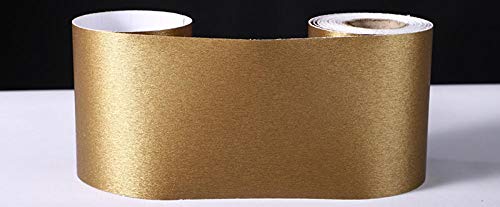 Tapetenbordüre selbstklebend PVC Sockelleiste Dekorative Bordüre Selbstklebende Home Bordüre Küche Badezimmer Wohnzimmer Golden gebürstet 20CM X 500CM von Guest Ruyunlai