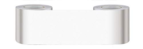Tapetenbordüre selbstklebend PVC Sockelleiste Dekorative Bordüre Selbstklebende Home Bordüre Küche Badezimmer Wohnzimmer Weiß matt 20CM X 500CM von Guest Ruyunlai