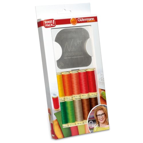 Gütermann creativ Nähfaden-Set mit 10 Spulen Allesnäher 100 m in Inges Lieblingsfarben + eine Zeichen- und Bügelschablone, Mehrfabig Gütermann creativ Nähfaden-Set mit 10 Spulen Allesnäher 100 m in Inges Lieblingsfarben + eine Zeichen- und Bügelschablone, Mehrfabig von Gütermann