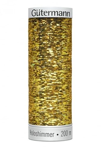 Gütermann SULKY Holoshimmer 200m, Gold, 100% Baumwolle, Garn, 200 Meter von Gütermann