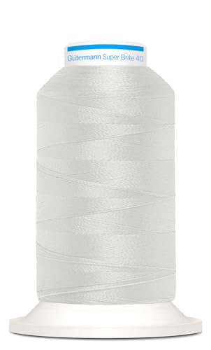 705798-9083-1 Gütermann Super Brite Polyester 40 Maschinenstickgarn, 1000 m Rolle, silberfarben von Gütermann