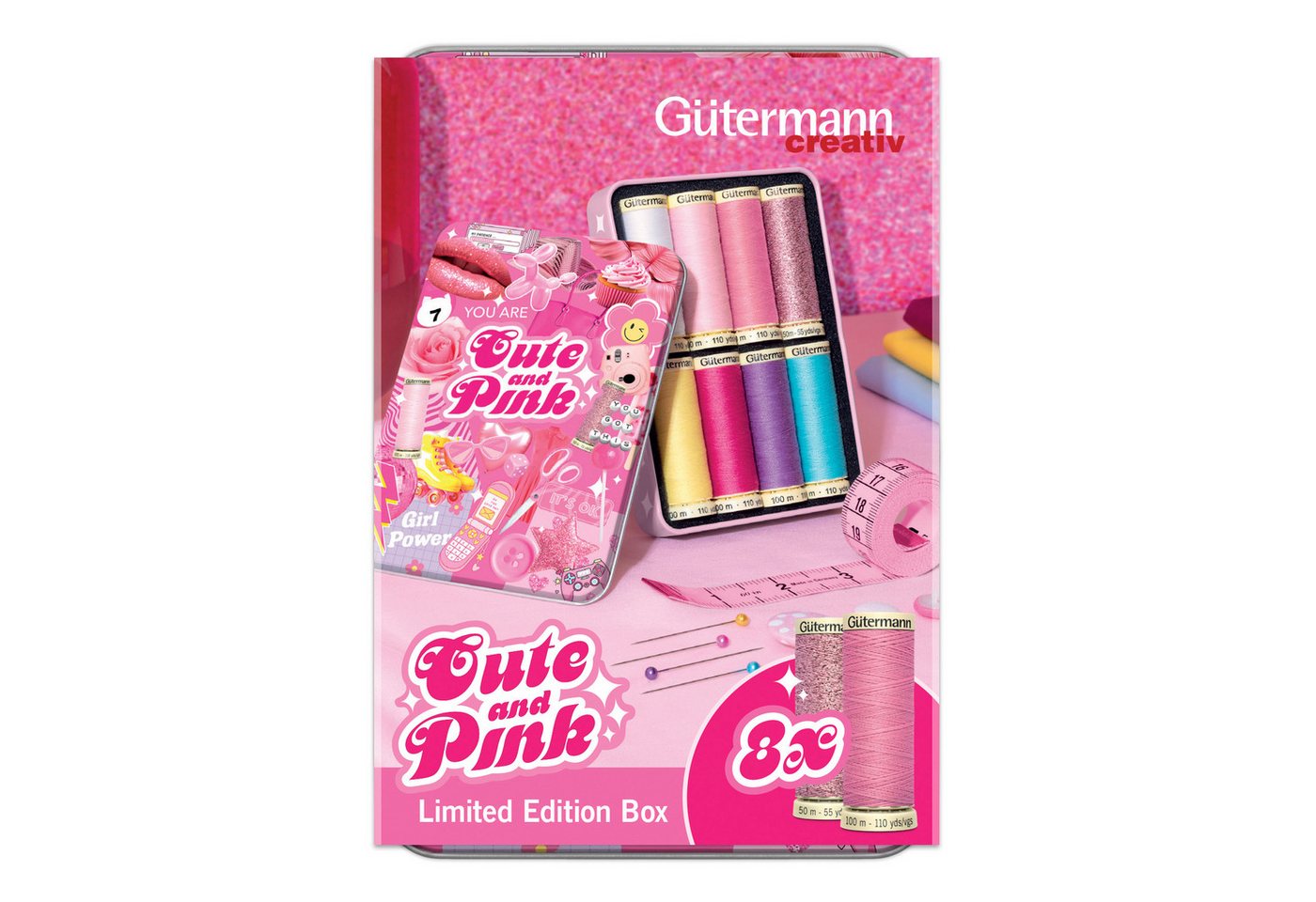 Gütermann Cute and Pink-Box Nähgarn, 8 Spulen Gütermann Cute and Pink-Box Nähgarn, 8 Spulen von Gütermann