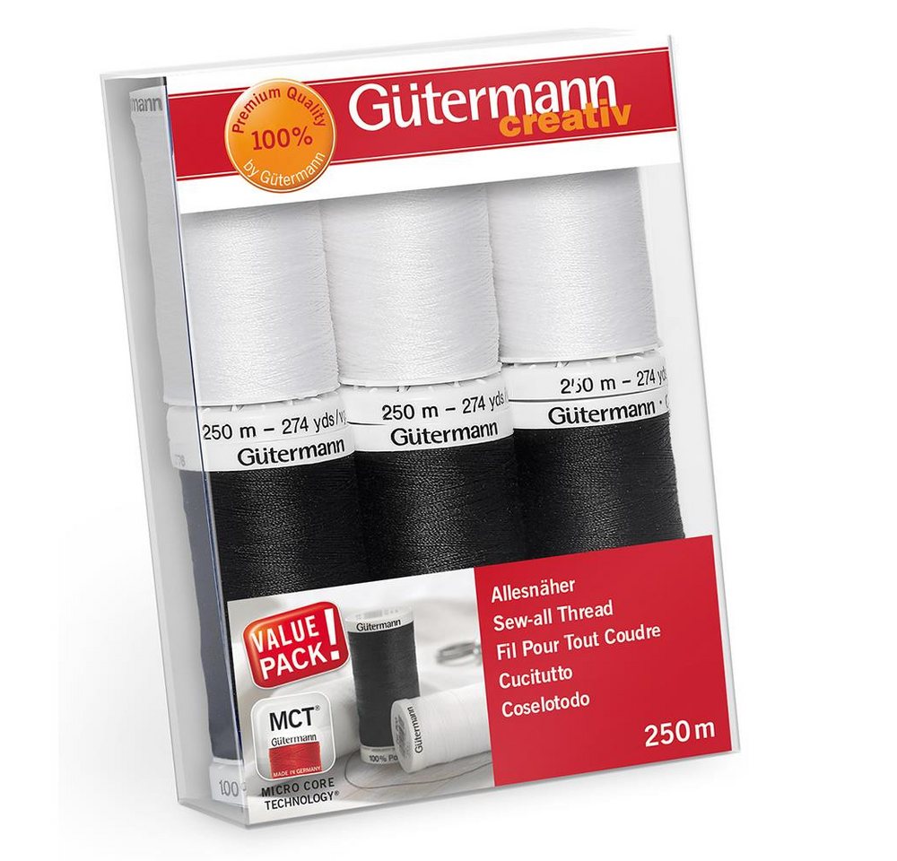 Gütermann Gütermann Allesnäher Nähgarn Set 6 Garnrollen a 250m Col.6 Nähgarn Gütermann Gütermann Allesnäher Nähgarn Set 6 Garnrollen a 250m Col.6 Nähgarn von Gütermann
