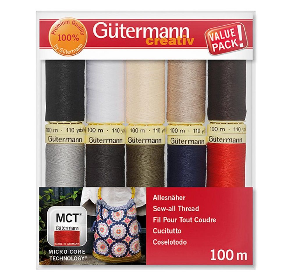 Gütermann Gütermann Nähfaden-Set Allesnäher 10x100m Col.1 Nähgarn von Gütermann