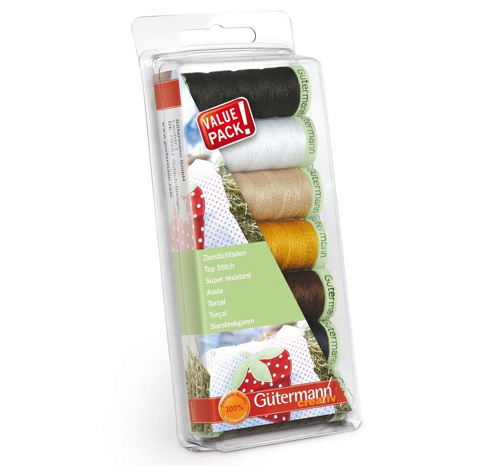 Gütermann Gütermann Nähfaden-Set Zierstichfaden 7x30m Col.1 Nähgarn Gütermann Gütermann Nähfaden-Set Zierstichfaden 7x30m Col.1 Nähgarn von Gütermann