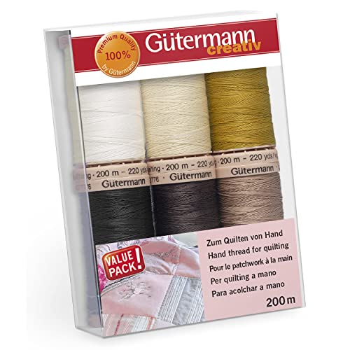 Gütermann creativ Nähfaden-Set mit 6 Spulen Quilting 200 m in verschiedenen Farben Gütermann creativ Nähfaden-Set mit 6 Spulen Quilting 200 m in verschiedenen Farben von Gütermann
