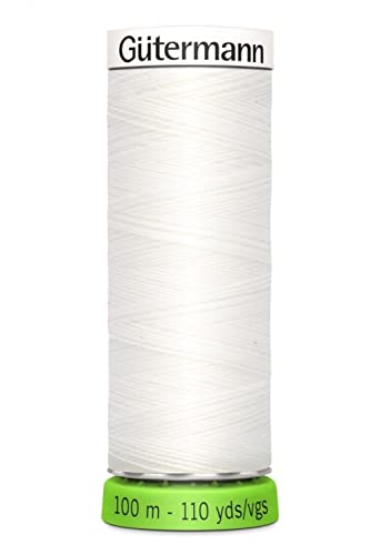Gütermann recyceltem Eco Nähgarn 100 m 800 weiß – Pro Spule + Gratis Minerva Crafts Craft Guide von Gütermann