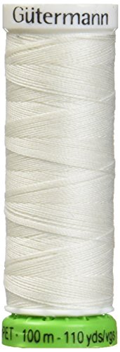 Gutermann 723860 800 Sew All 100% Recycled Polyester Thread 100mtr, White, One Size von Gütermann