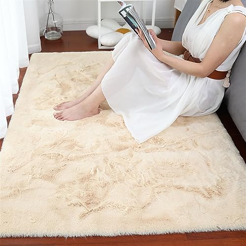 Guetto Teppich Wohnzimmer - Grau Hochflor Langflor Teppiche Modern, Cosy kuschelig Warmer Fellteppich, weich und elegant, waschbar und Fußbodenheizung geeignet,Beige,160x230 cm von Guetto