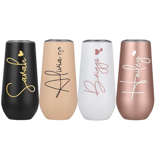 Isolierter Champagnerbecher mit Deckel, personalisierbar, personalisierbar, Namen, Weinbecher, Brautjungfergeschenk, Junggesellinnenabschied, Geschenk für sie, Antragsgeschenk, Weingläser, Tasse (1 Isolierter Champagnerbecher mit Deckel, personalisierbar, personalisierbar, Namen, Weinbecher, Brautjungfergeschenk, Junggesellinnenabschied, Geschenk für sie, Antragsgeschenk, Weingläser, Tasse (1 von Gufacai