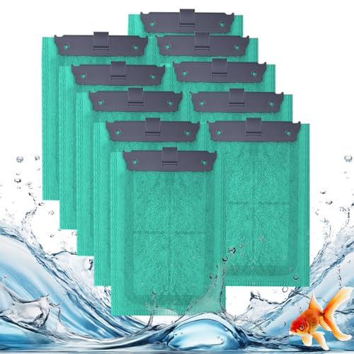 Gufastoe 10 Stück Ersatz Filterpads mit AlgoStop Depot Anti-Algenwirkstoff Kompatibel für Tetra EasyCrystal Filter 250 und die Tetra EasyCrystal FilterBox 300 Geeignet für Repto-DecoFilter von Gufastoe