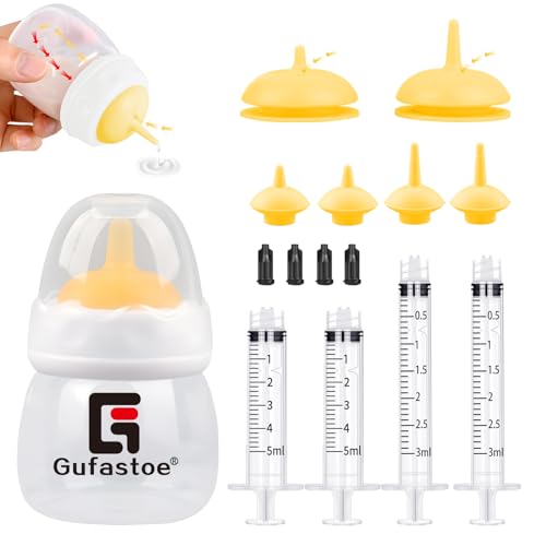 Gufastoe Aufzuchtflasche Haustier, Kätzchen Welpen Flaschen für Still Kit, mit Fütterungsnippel und Spritzen für alle Rassen von Welpen Kätzchen und andere Tiere,15 Stück Gelb Gufastoe Aufzuchtflasche Haustier, Kätzchen Welpen Flaschen für Still Kit, mit Fütterungsnippel und Spritzen für alle Rassen von Welpen Kätzchen und andere Tiere,15 Stück Gelb von Gufastoe