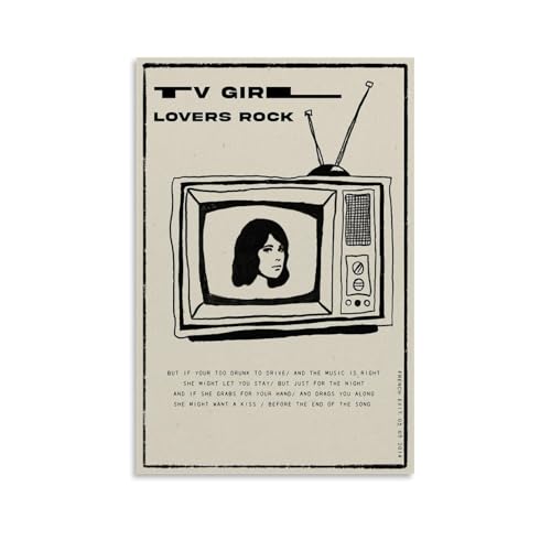 Gufatoo Poster mit TV-Mädchen, Rockband, Vintage-Musikposter für Zimmer, ästhetische Leinwand, Wandkunst, Schlafzimmerdekoration, 30 x 45 cm von Gufatoo