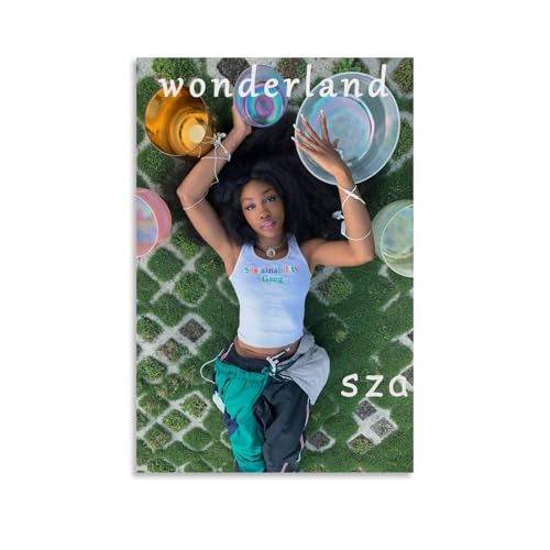 Gufatoo Sza Poster, Musik, Vintage-Cover, Musikposter für Zimmer, ästhetische Leinwand, Wandkunst, Schlafzimmerdekoration, 40 x 60 cm von Gufatoo