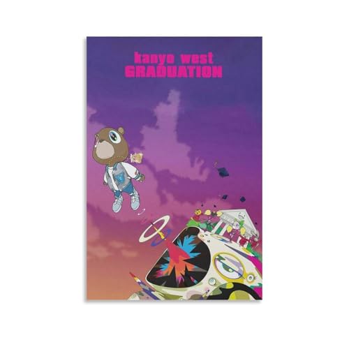 Kanye Poster, West-Musikalbum, Abschluss, Musikposter für Zimmer, ästhetische Leinwand, Wandkunst, Schlafzimmerdekoration, 40 x 60 cm von Gufatoo
