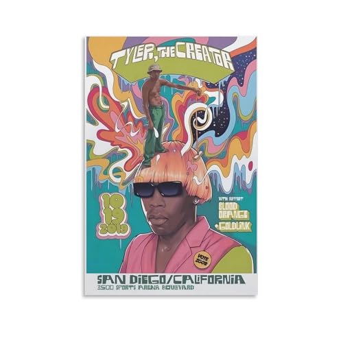 Tyler The Creator-Poster, Goblin-Album, Leinwand, Musikposter für Zimmer, ästhetische Leinwand, Wandkunst, Schlafzimmerdekoration, 30 x 45 cm von Gufatoo