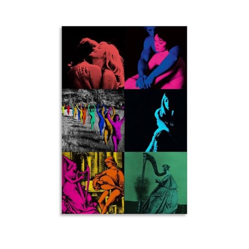Vintage-TV-Poster, Mädchen, Rockband, Musikalbum, Collage, Musikposter für Zimmer, ästhetische Leinwand, Wandkunst, Schlafzimmerdekoration, 30 x 45 cm von Gufatoo