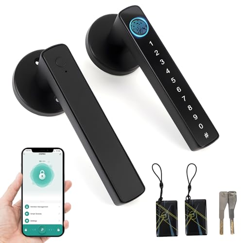 Fingerabdruck Türschloss, 5-in-1 Smart Fingerabdruck Türknauf, Smart Biometrisches Keyless Entry Lock, Biometrisches Türschloss mit Smart App Code Backup Schlüssel für Schlafzimmer Home Office Wohnung Fingerabdruck Türschloss, 5-in-1 Smart Fingerabdruck Türknauf, Smart Biometrisches Keyless Entry Lock, Biometrisches Türschloss mit Smart App Code Backup Schlüssel für Schlafzimmer Home Office Wohnung von Gugxiom