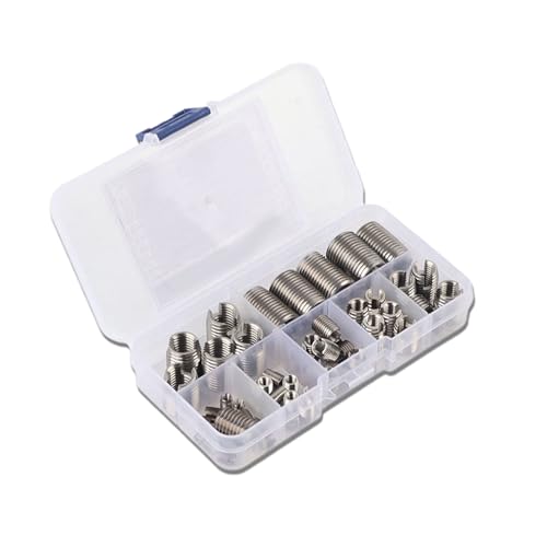 Gugxiom 50-teiliges Reparatur-Set aus Edelstahl, Gewindeeinsätze für Kunststoff/Metall, Gewindeverstärkungs-Reparaturwerkzeug M3/M4/M5/M6/M8/M10/M12/M14/M16 mit Aufbewahrungskoffer Gugxiom 50-teiliges Reparatur-Set aus Edelstahl, Gewindeeinsätze für Kunststoff/Metall, Gewindeverstärkungs-Reparaturwerkzeug M3/M4/M5/M6/M8/M10/M12/M14/M16 mit Aufbewahrungskoffer von Gugxiom