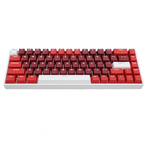 Gugxiom 68 Tasten, 60% Kabellose Mechanische RGB-Tastatur, BT / 2,4 GHz/Typ C 3-Modus-Bluetooth 5.0-Gaming-Tastatur mit Hot-Swap-fähigen Volltasten, 3000-mAh von Gugxiom