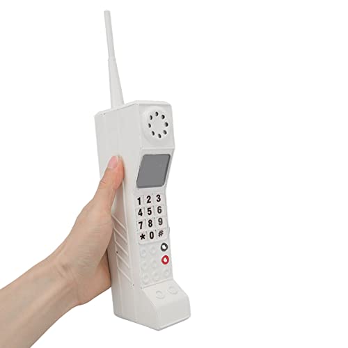 Gugxiom 90er-Jahre-Telefon-Requisite, Handy-Ornament, Retro-Ziegel-Handy-Ornament, Retro-Handy-Modell, für 80er-90er-Party-Dekorationen, für Zuhause, Wohnzimmer, Dekoration, (Weiß) von Gugxiom