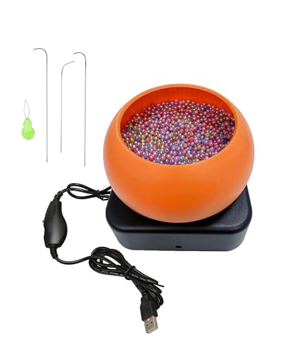 Gugxiom Bead Spinner, USB Perlenspinner, Geschwindigkeit und Richtung Einstellbarer Elektrischer Perlen Spinner für Taillenperlen, Armbänder, Halsketten, Armreifen von Gugxiom