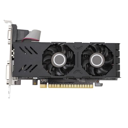 Gugxiom Computergrafikkarten, 4 GB GDDR5 GPU -Grafikkarte für Gaming -PC, 128 -Bit -Grafikkarte mit VGA -DVI -HD -Anzeigeschnittstelle für Desktop -Anwendungen von Gugxiom
