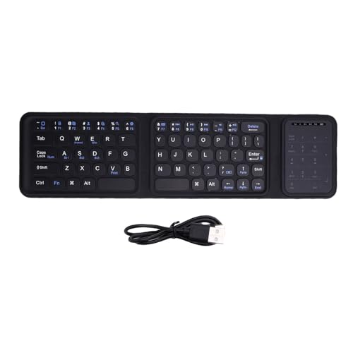 Gugxiom Foldable Travel Keyborad mit Touchpad & Number Pad, Bluetooth Wireless Tragbares Falten in Voller Größe mit Trackpad für PC -Laptop -Tablets -Smartphones Gugxiom Foldable Travel Keyborad mit Touchpad & Number Pad, Bluetooth Wireless Tragbares Falten in Voller Größe mit Trackpad für PC -Laptop -Tablets -Smartphones von Gugxiom