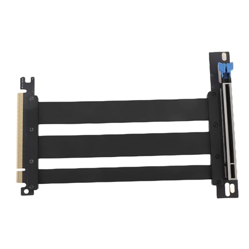 Gugxiom PCIE 5.0 Riser -Kabel, 128 Gbit/S PCIE 5.0 X16 GPU -Erweiterungskabel 90 Grad Rechtwinkel für RTX 4090TI PCIE Riser -Kabel mit Abgeschirmtem Design für ITX -PC -Server -Builds von Gugxiom