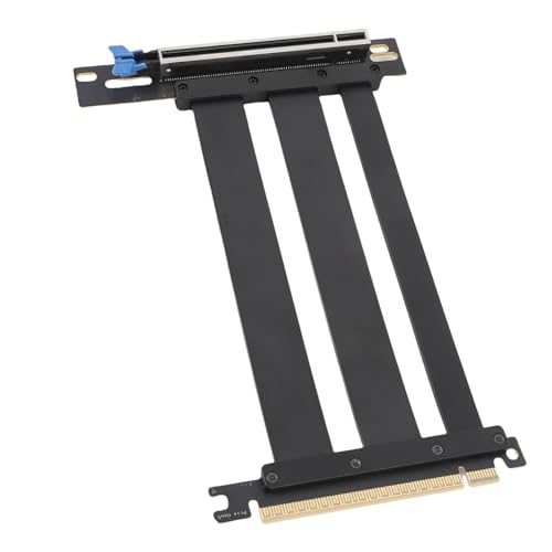 Gugxiom PCIE 5.0 Riser -Kabel, 128 Gbit/S PCIE 5.0 X16 GPU -Erweiterungskabel 90 Grad Rechtwinkel für RTX 4090TI PCIE Riser -Kabel mit Abgeschirmtem Design für ITX -PC -Server -Builds von Gugxiom