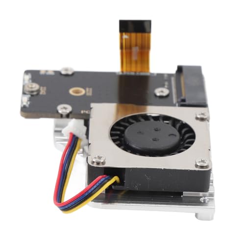 Gugxiom PCIe-zu-M.2-Adapterplatine, 5 V DC, Integrierter 8-Gbit/s-Aluminiumoxid-PCIe-zu-M.2-Adapter mit Lüfter für Pi 5 NVMe HAT Gugxiom PCIe-zu-M.2-Adapterplatine, 5 V DC, Integrierter 8-Gbit/s-Aluminiumoxid-PCIe-zu-M.2-Adapter mit Lüfter für Pi 5 NVMe HAT von Gugxiom