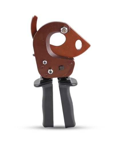 Gugxiom Ratschen-Kabelschneider, 300 mm², Zum Schneiden von Gepanzertem Kupfer und Aluminium, Geschmiedete Manganstahlklinge, Robuster Ratschen-Drahtschneider aus Aluminium und von Gugxiom