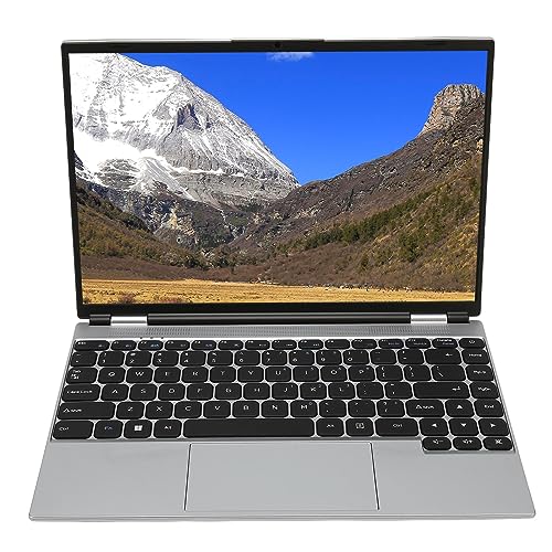 Gugxiom Ultraflacher Laptop, 14-Zoll-Full-HD-Display, J4106, 8 GB DDR4, 2,4 G 5 G WiFi, Unterstützt Windows 11 Pro System, Geeignet für Büro-Lernspiele (EU-Stecker 8G+256G) von Gugxiom