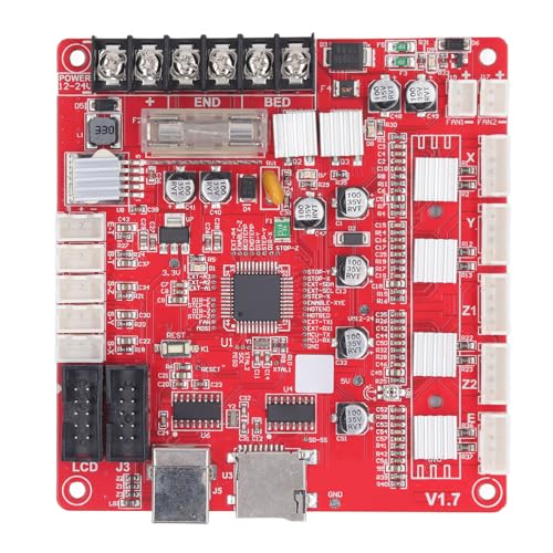 Gute Wärmeableitung, Einfach zu Installierende 4-Kreis-A4988-Schritttreiberplatine für Anet A8 PLUS 3D-Drucker mit USB-Schnittstelle 12 V-24 V von Gugxiom