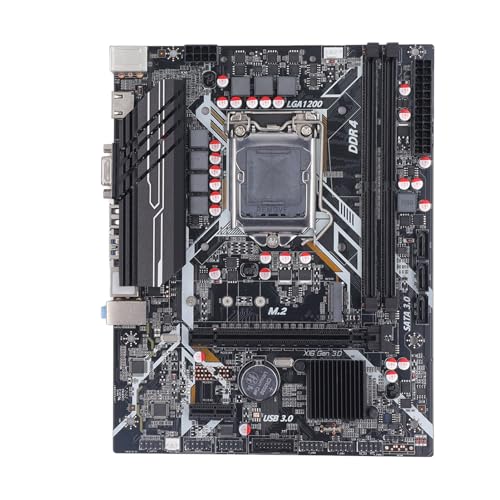 H410 2xDDR4 Motherboard, LGA1200 Motherboard, ATX Motherboard mit 1000Mbit NIC, PCIe 3, 3 X SATA3.0, 1 X M.2, USB, HDMI, VGA für I5 I7 I9 10 11, Pentium, Celeron H410 2xDDR4 Motherboard, LGA1200 Motherboard, ATX Motherboard mit 1000Mbit NIC, PCIe 3, 3 X SATA3.0, 1 X M.2, USB, HDMI, VGA für I5 I7 I9 10 11, Pentium, Celeron von Gugxiom