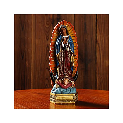 Harzstatue Unserer Lieben Frau von Guadalupe, 20,3 cm Maria Statue Katholisch, Unsere Liebe Frau von Guadalupe Figur für Tischdekoration, Religiöses Geschenk, Dekoration von Gugxiom