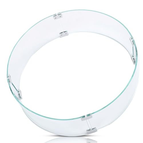 Runder Feuerstellen-Windschutz aus Glas, Runder Schild, Windschutzscheibe aus Gehärtetem Glas, Klarer Flammenschutz, 650 Mm Durchmesser, 6 Mm Dicke, Klare Flamme aus Gehärtetem von Gugxiom
