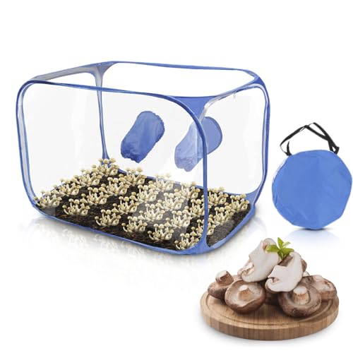 Still Air Box, Portable Foldable Mushroom Grow Kit, PVC 2 Arm Ports 35.5x23.5x23.5' im Durchmesser Mycology Fume Hood Propagation Stations for Mushroom Lovers von Gugxiom