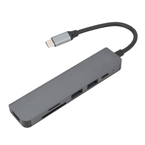 USB-C-Dockingstation, 6-in-1-Dock mit HDMI, 2 USB-3.0-Anschlüsse, 1 USB-C-Hub, SD/TF-Kartenleser, 6-in-1-USB-C-Hub, Kompatibel mit Smartphone, Laptop, Tablets USB-C-Dockingstation, 6-in-1-Dock mit HDMI, 2 USB-3.0-Anschlüsse, 1 USB-C-Hub, SD/TF-Kartenleser, 6-in-1-USB-C-Hub, Kompatibel mit Smartphone, Laptop, Tablets von Gugxiom
