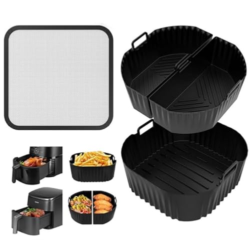 Heißluftfritteuse Zubehör Set, 3 Stück Airfryer Silikonform Heißluftfritteuse von Guichangkai